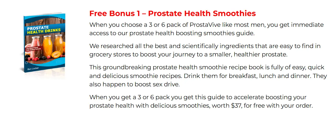 ProstaVive Bonus 1 : Prostate Health Drinks