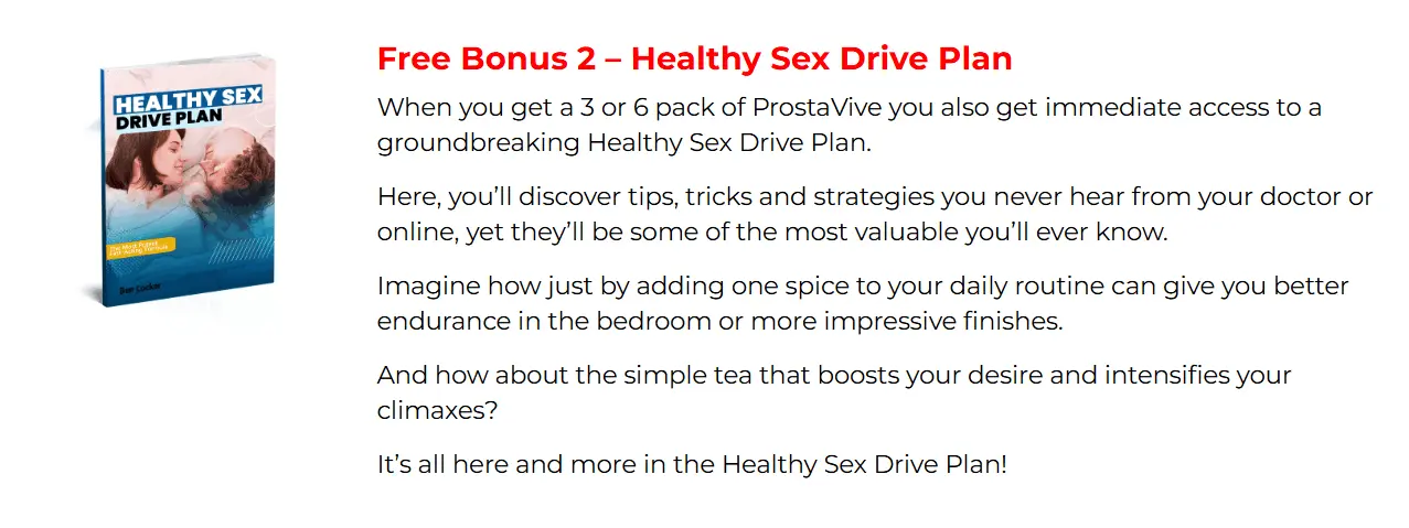 ProstaVive Bonus 2 : Healthy Sex Drive Plan